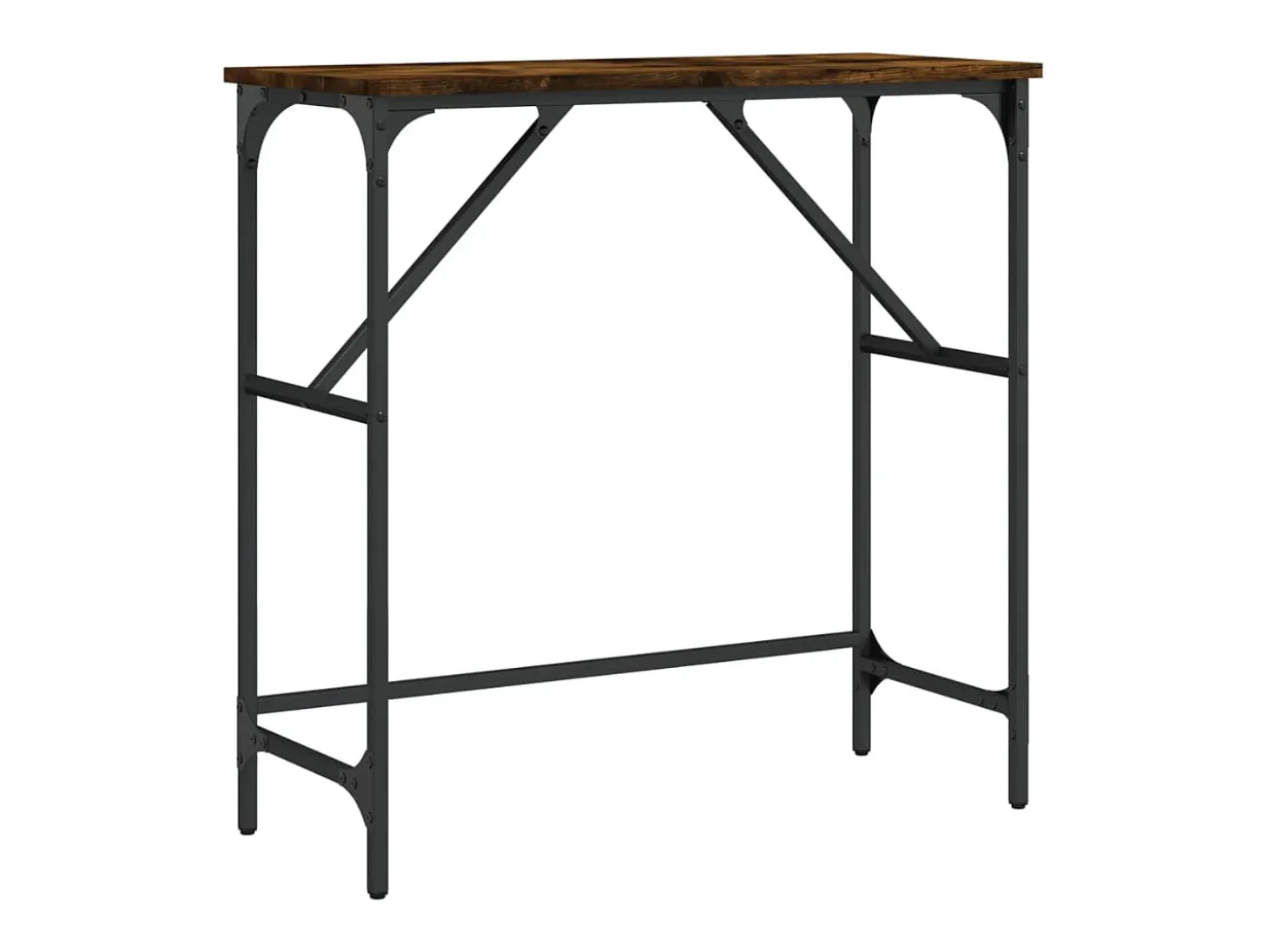 Mesa consola madera de ingeniería roble ahumado 75x32x75 cm