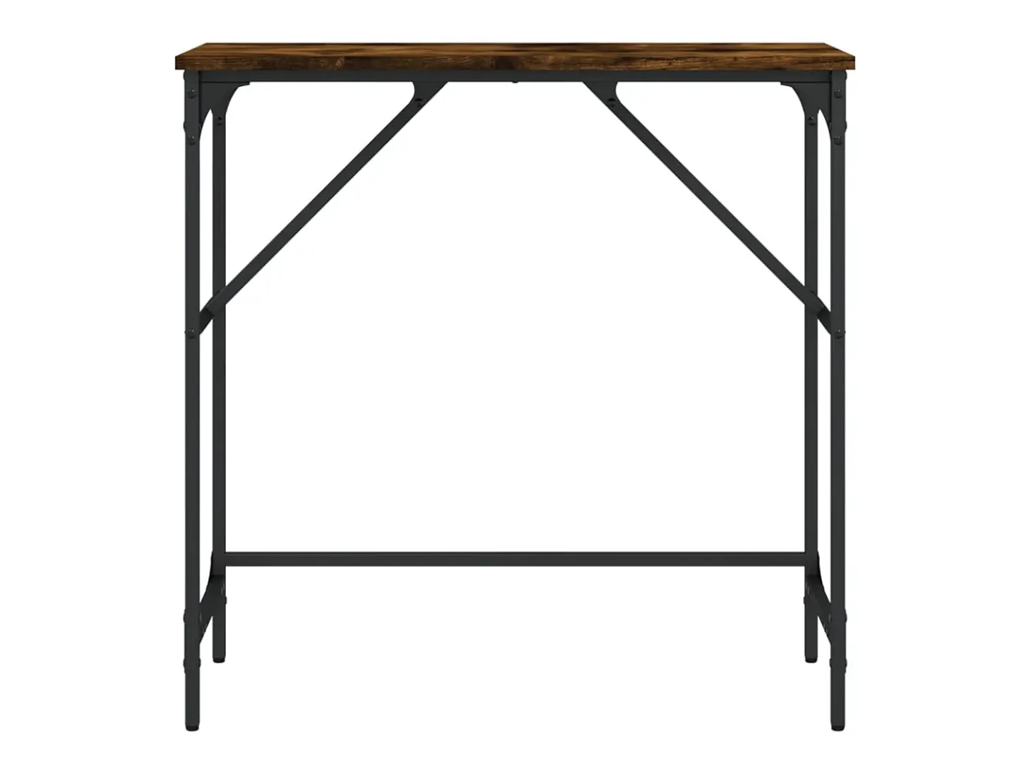 Mesa consola madera de ingeniería roble ahumado 75x32x75 cm