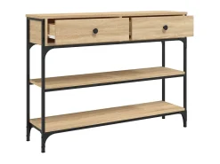 Mesa consola madera de ingeniería roble Sonoma 100x25x75 cm ES930585