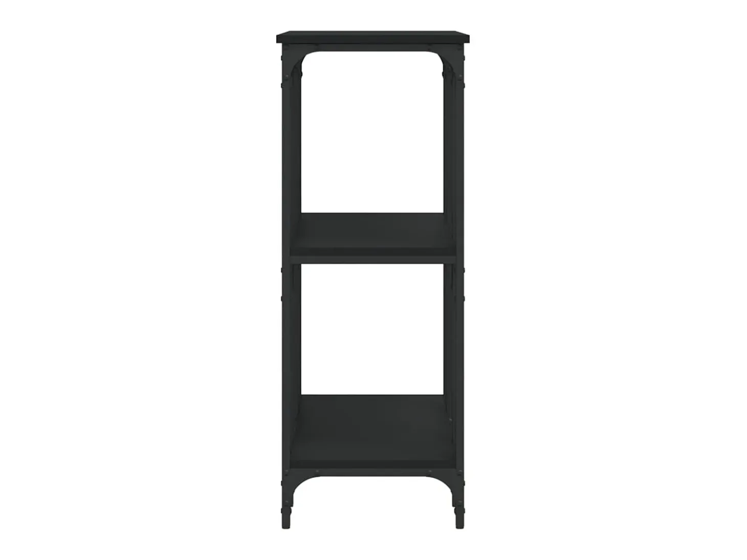 Mesa consola madera de ingeniería negra 102x35x90 cm ES349815