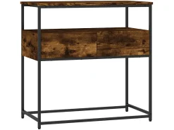 Mesa consola madera de ingeniería roble ahumado 75x40x75 cm ES319293