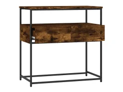 Mesa consola madera de ingeniería roble ahumado 75x40x75 cm ES319293