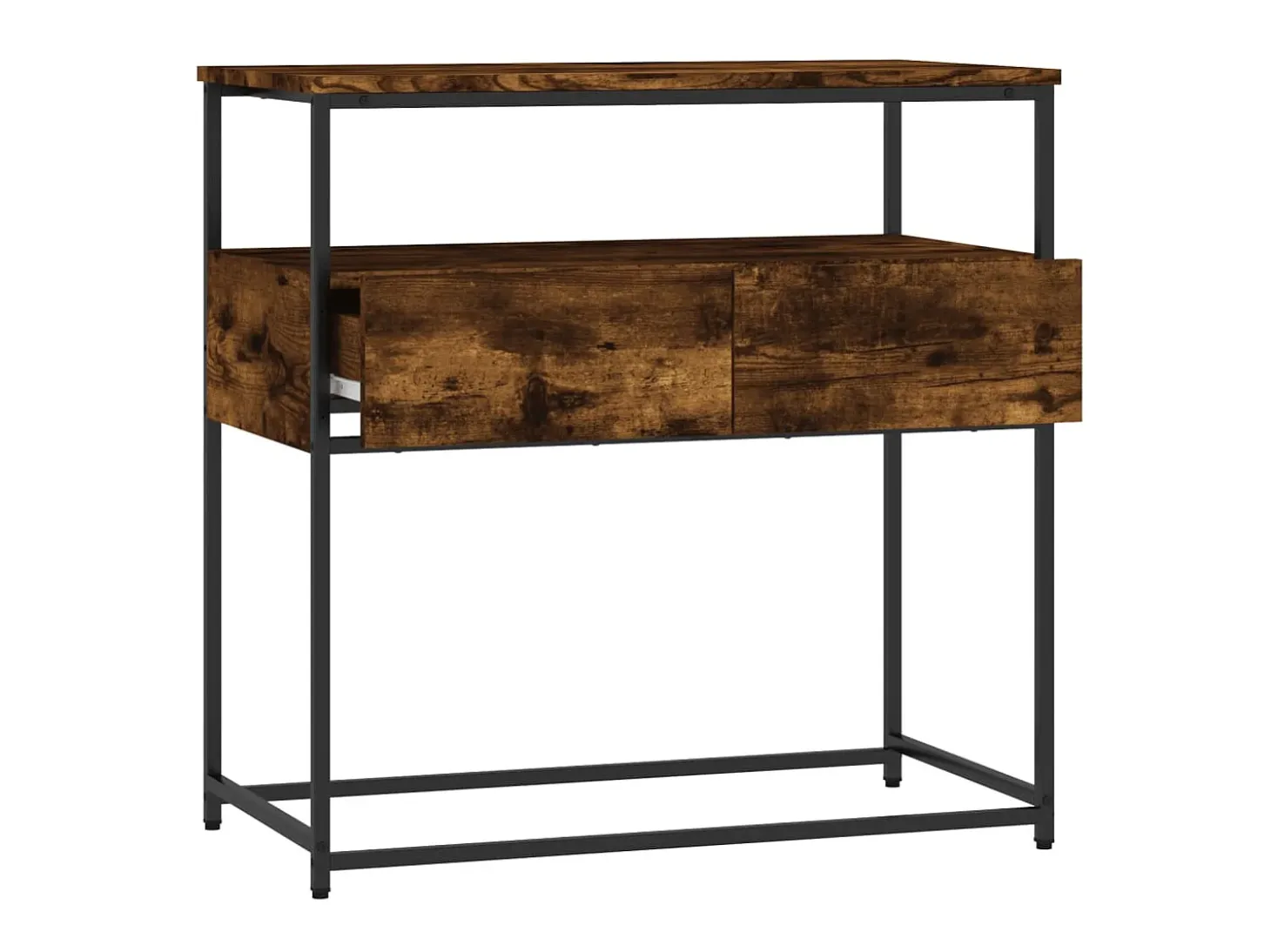 Mesa consola madera de ingeniería roble ahumado 75x40x75 cm ES319293