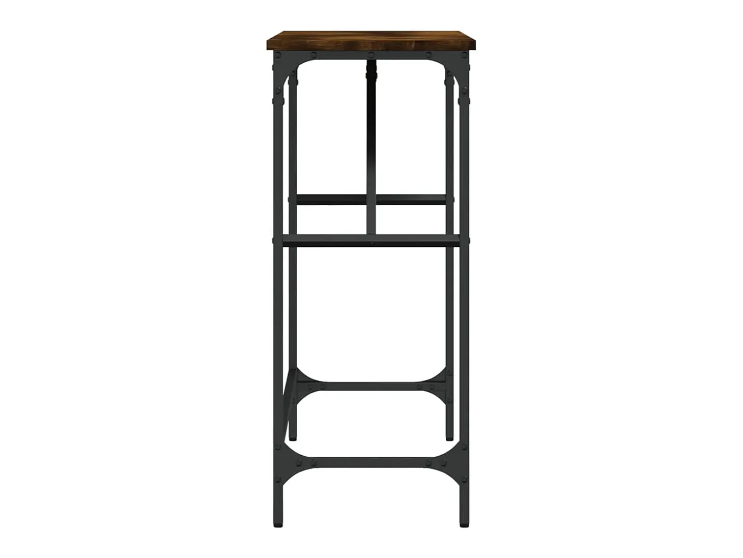 Mesa consola madera de ingeniería roble ahumado 100x32x75 cm