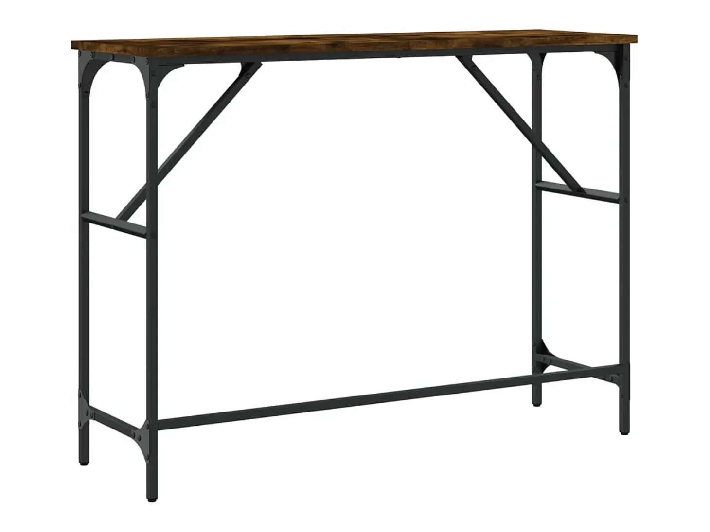 Mesa consola madera de ingeniería roble ahumado 100x32x75 cm