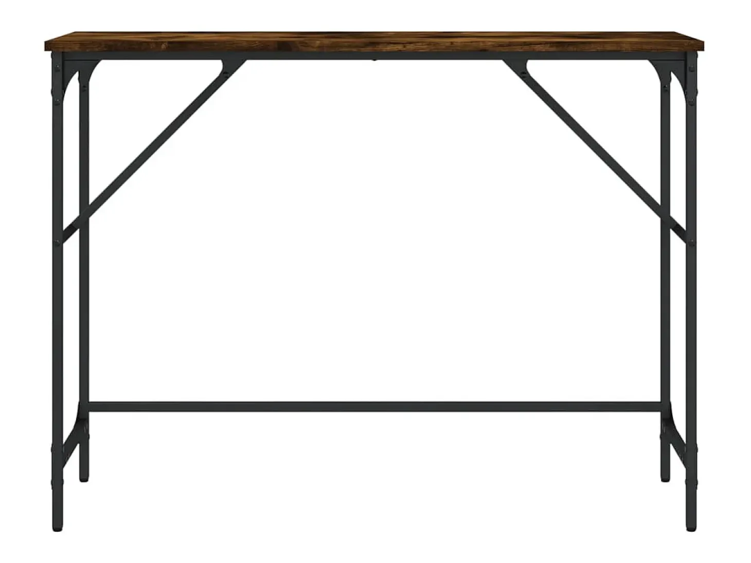 Mesa consola madera de ingeniería roble ahumado 100x32x75 cm