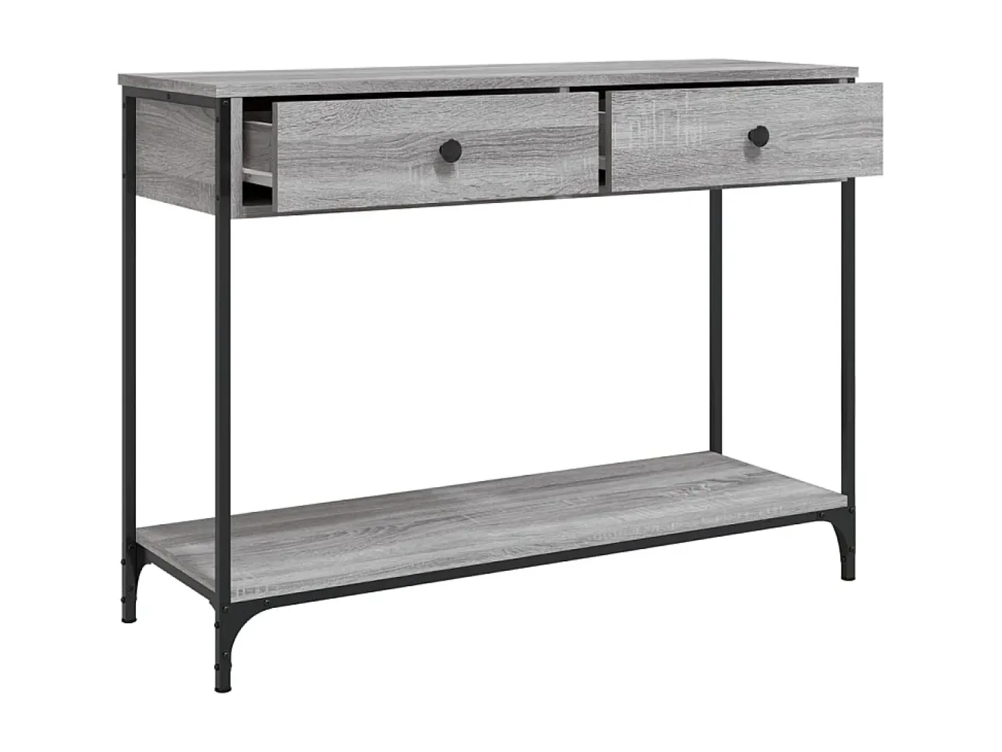 Mesa consola madera de ingeniería gris Sonoma 100x34,5x75 cm ES788011
