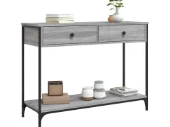 Mesa consola madera de ingeniería gris Sonoma 100x34,5x75 cm ES788011