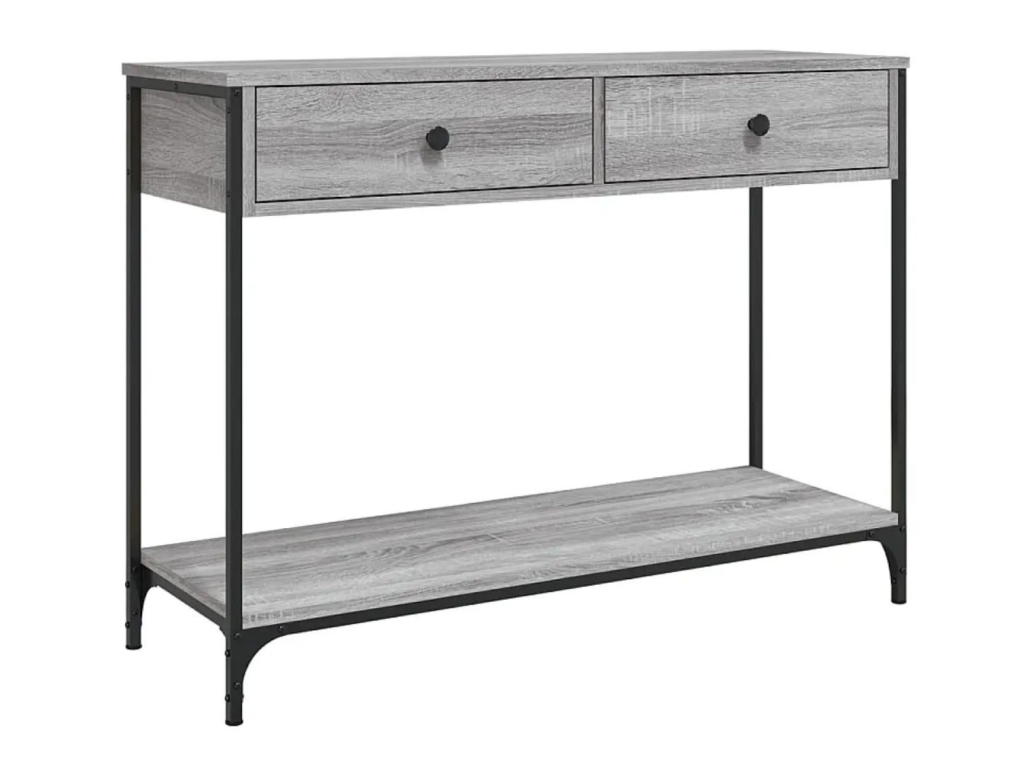 Mesa consola madera de ingeniería gris Sonoma 100x34,5x75 cm ES788011