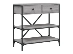 Mesa consola madera de ingeniería gris Sonoma 75x34,5x75 cm