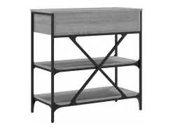 Mesa consola madera de ingeniería gris Sonoma 75x34,5x75 cm