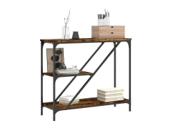 Mesa consola madera de ingeniería roble ahumado 88,5x30x75 cm ES836805