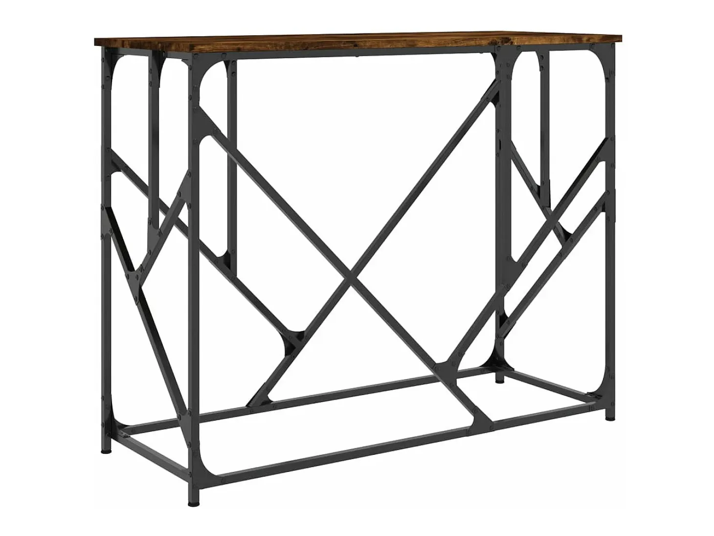 Mesa consola madera de ingeniería roble ahumado 100x40x80 cm