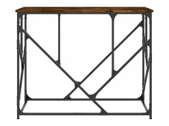 Mesa consola madera de ingeniería roble ahumado 100x40x80 cm