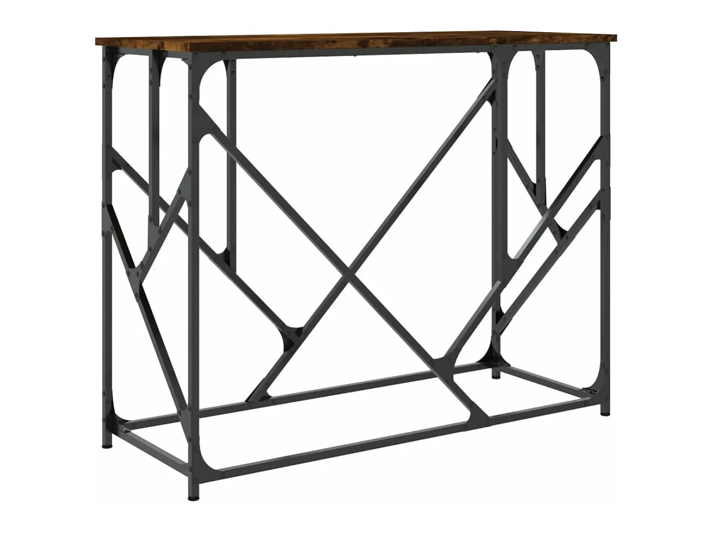 Mesa consola madera de ingeniería roble ahumado 100x40x80 cm