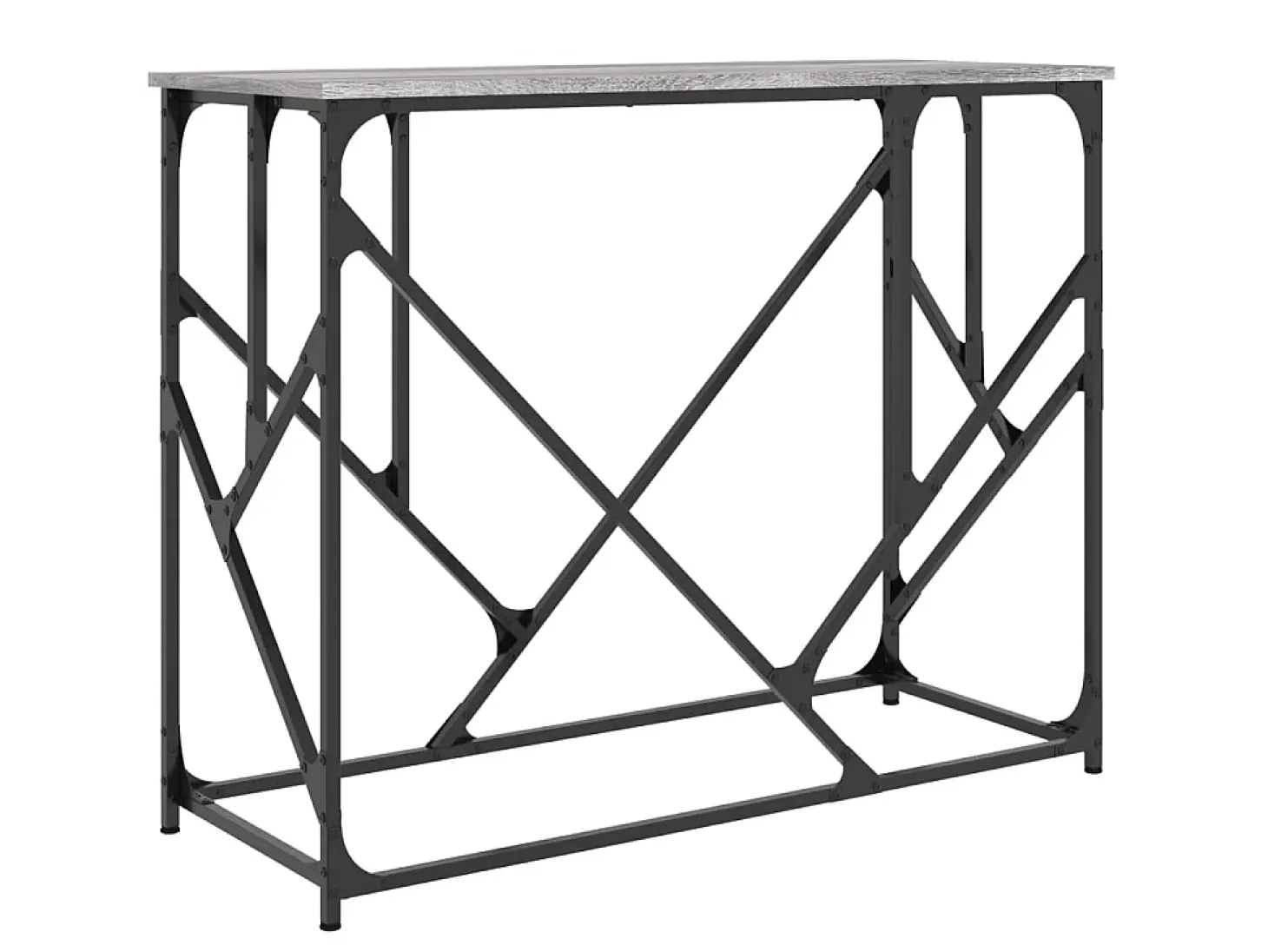 Mesa consola madera de ingeniería gris Sonoma 100x40x80 cm ES976282