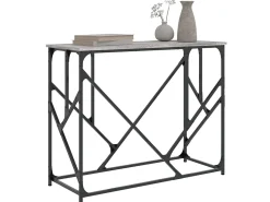 Mesa consola madera de ingeniería gris Sonoma 100x40x80 cm ES976282