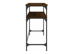 Mesa consola madera de ingeniería marrón roble 100x35,5x75 cm