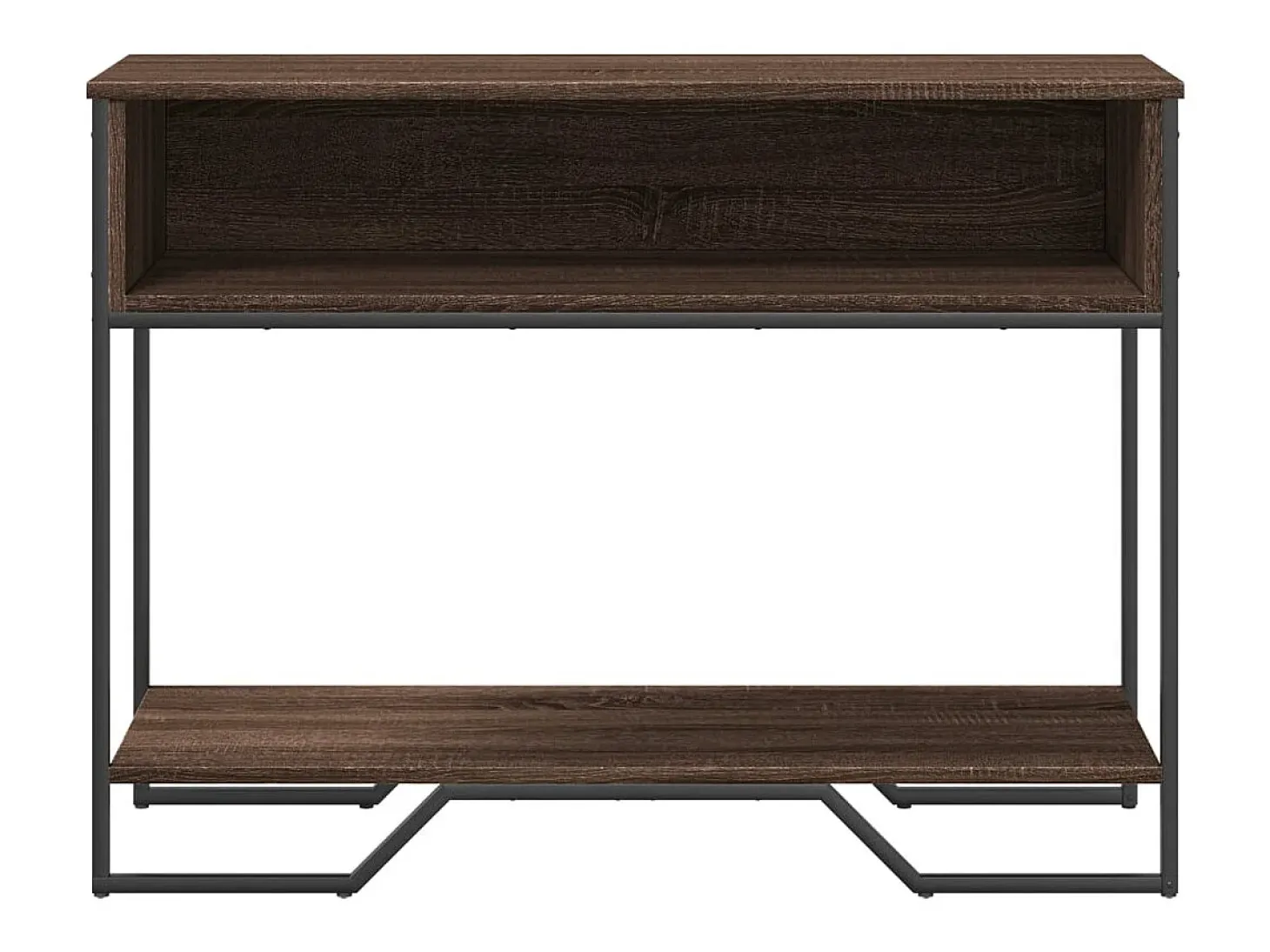 Mesa consola madera de ingeniería marrón roble 100x35x74,5 cm
