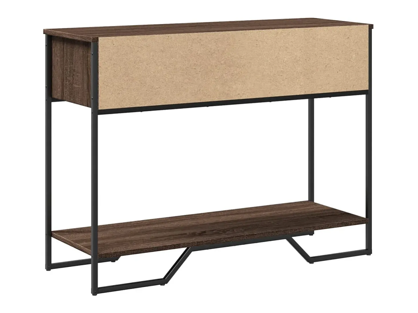 Mesa consola madera de ingeniería marrón roble 100x35x74,5 cm