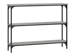 Mesa consola madera de ingeniería gris Sonoma 100x22,5x75 cm