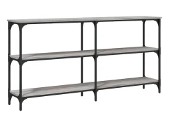 Mesa consola madera de ingeniería gris Sonoma 150x29x75 cm ES145282