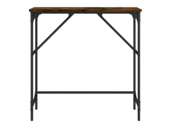 Mesa consola madera de ingeniería roble ahumado 75x32x75 cm ES669606