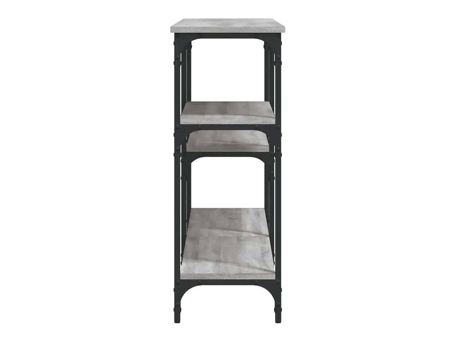 Mesa consola madera de ingeniería gris Sonoma 160x29x75 cm