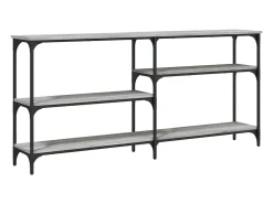 Mesa consola madera de ingeniería gris Sonoma 160x29x75 cm