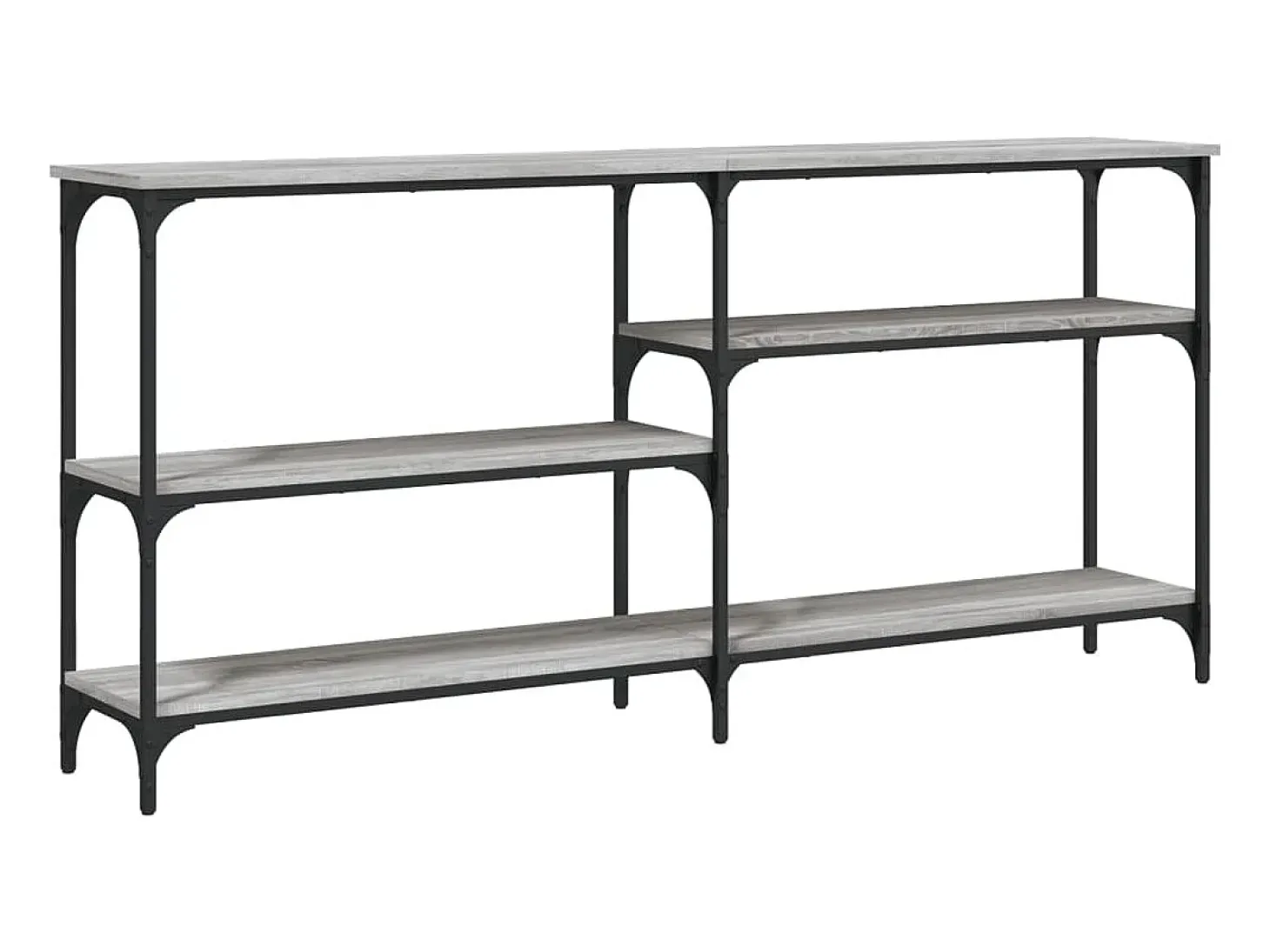 Mesa consola madera de ingeniería gris Sonoma 160x29x75 cm