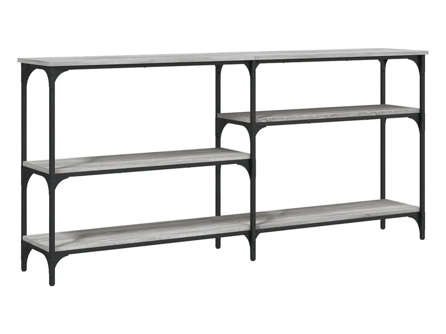 Mesa consola madera de ingeniería gris Sonoma 160x29x75 cm