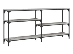 Mesa consola madera de ingeniería gris Sonoma 160x29x75 cm
