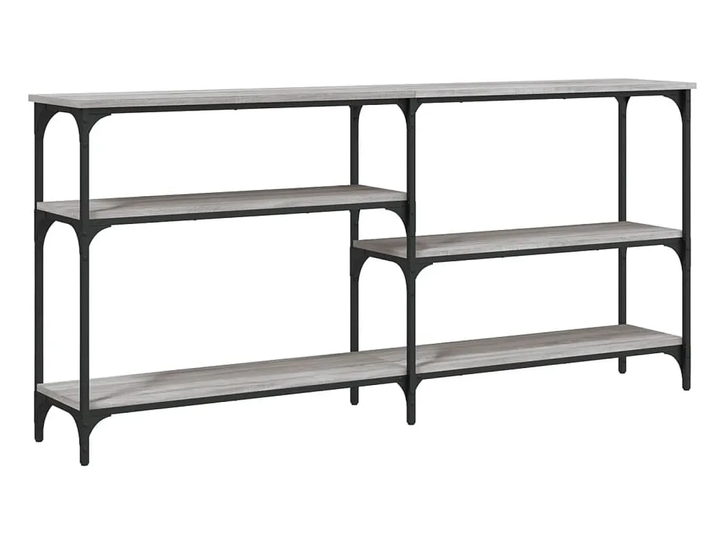 Mesa consola madera de ingeniería gris Sonoma 160x29x75 cm