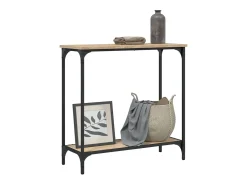 Mesa consola madera de ingeniería roble Sonoma 75x30,5x75 cm