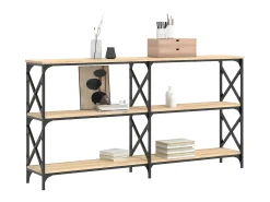 Mesa consola madera de ingeniería roble Sonoma 156x28x80,5 cm ES983044
