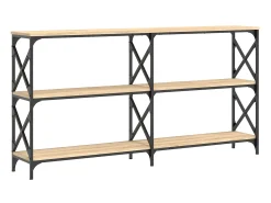 Mesa consola madera de ingeniería roble Sonoma 156x28x80,5 cm ES983044
