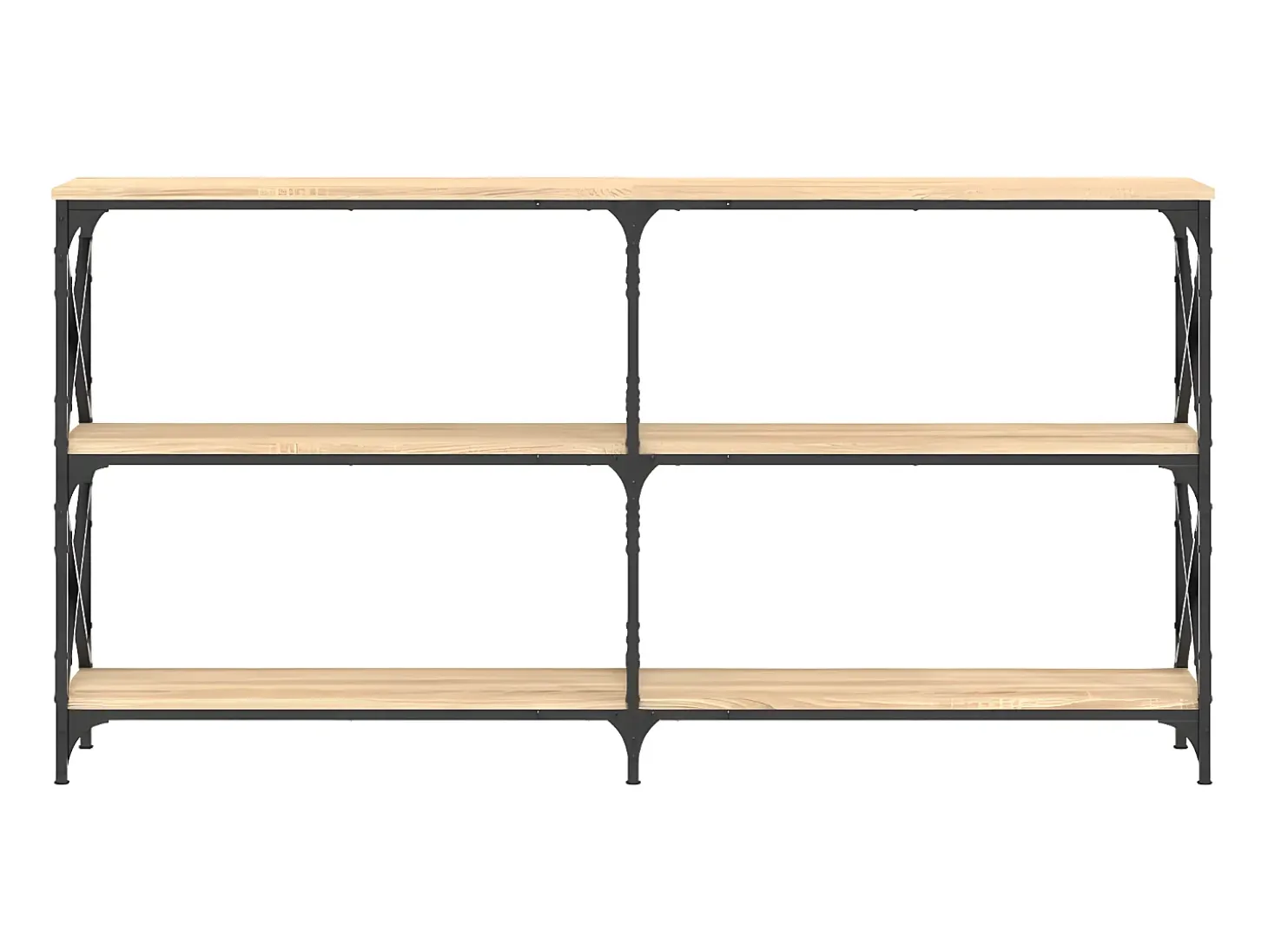 Mesa consola madera de ingeniería roble Sonoma 156x28x80,5 cm ES983044