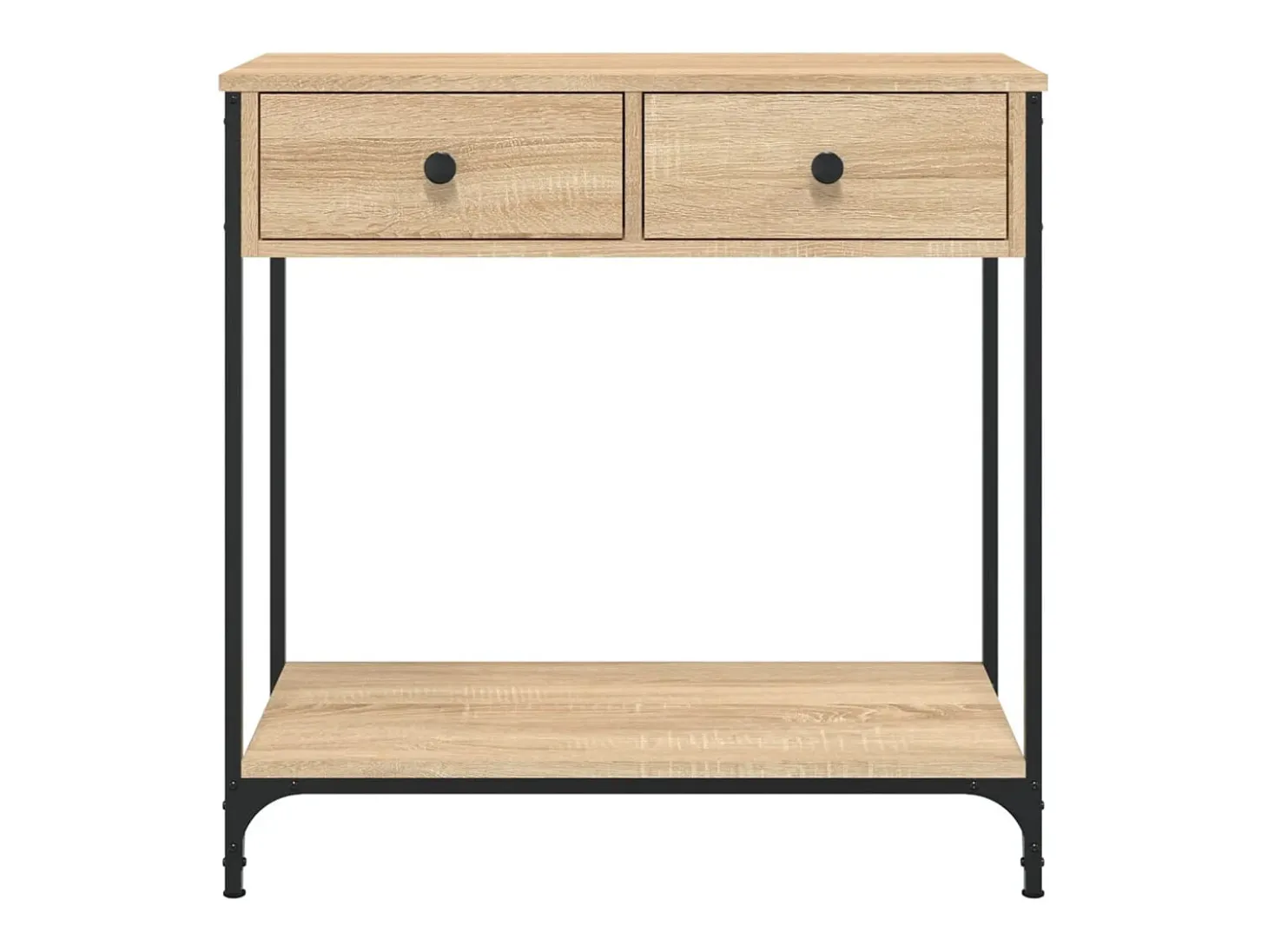 Mesa consola madera de ingeniería roble Sonoma 75x34,5x75 cm