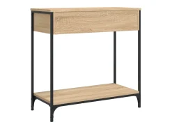 Mesa consola madera de ingeniería roble Sonoma 75x34,5x75 cm