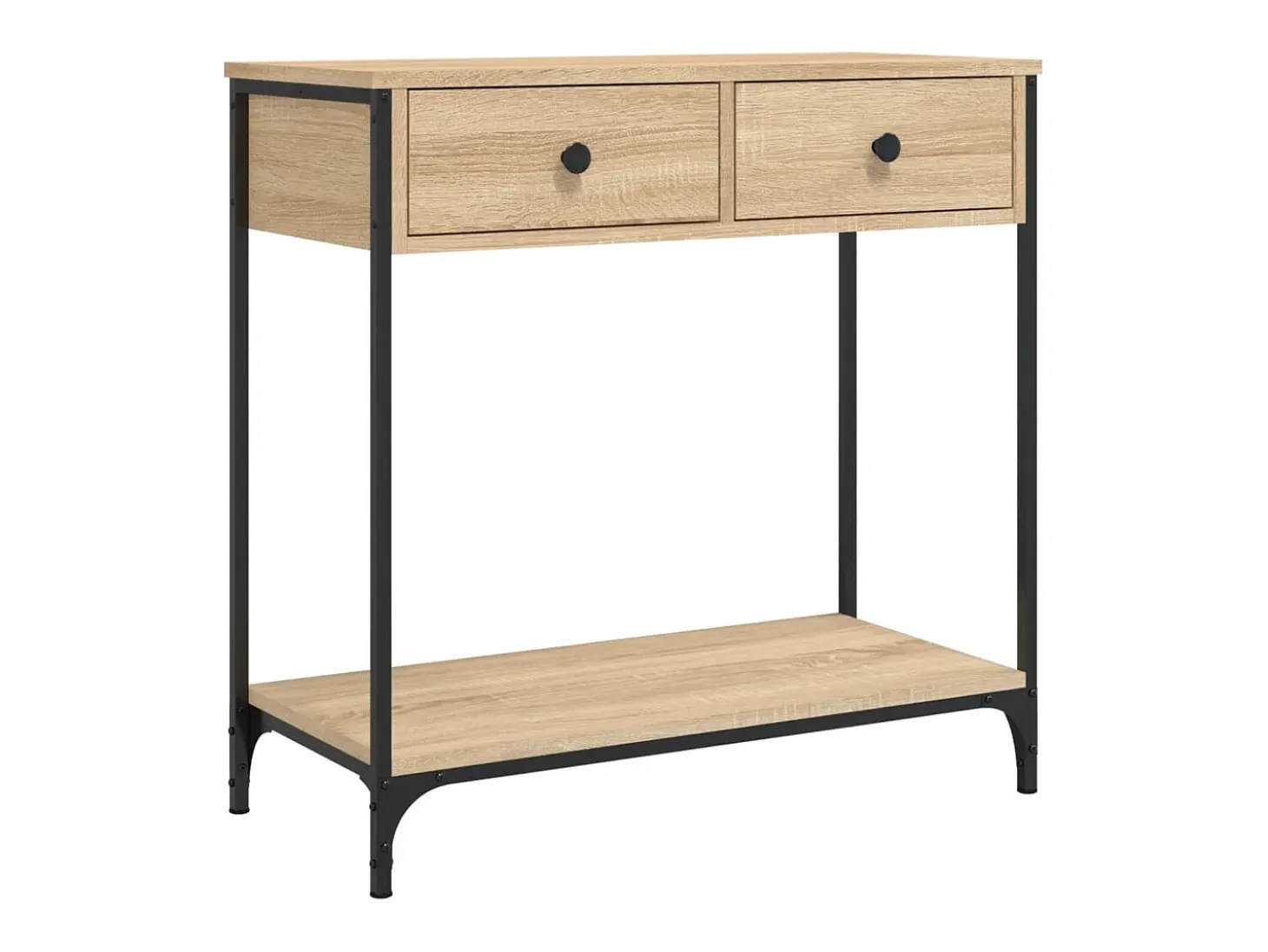 Mesa consola madera de ingeniería roble Sonoma 75x34,5x75 cm