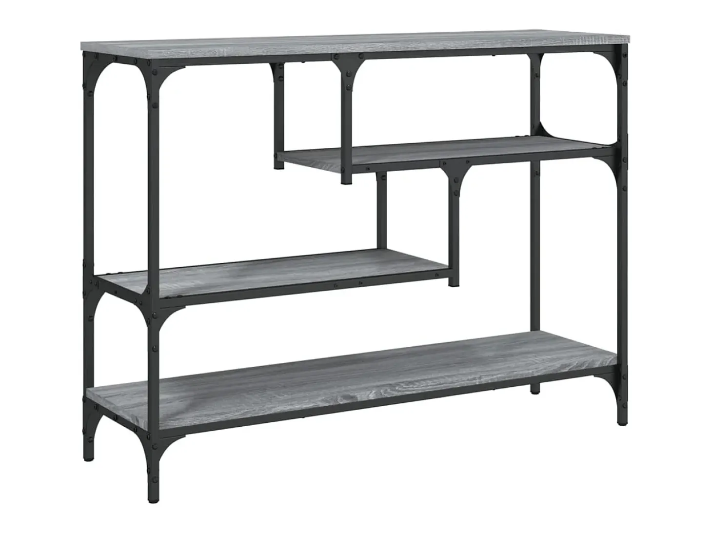 Mesa consola madera de ingeniería gris Sonoma 100x30x75 cm