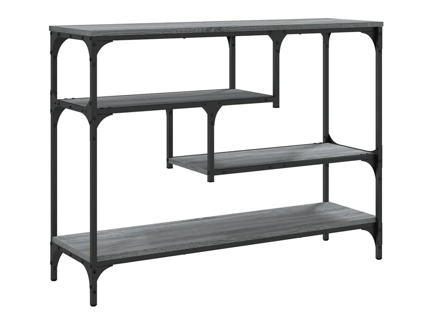 Mesa consola madera de ingeniería gris Sonoma 100x30x75 cm