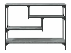 Mesa consola madera de ingeniería gris Sonoma 100x30x75 cm