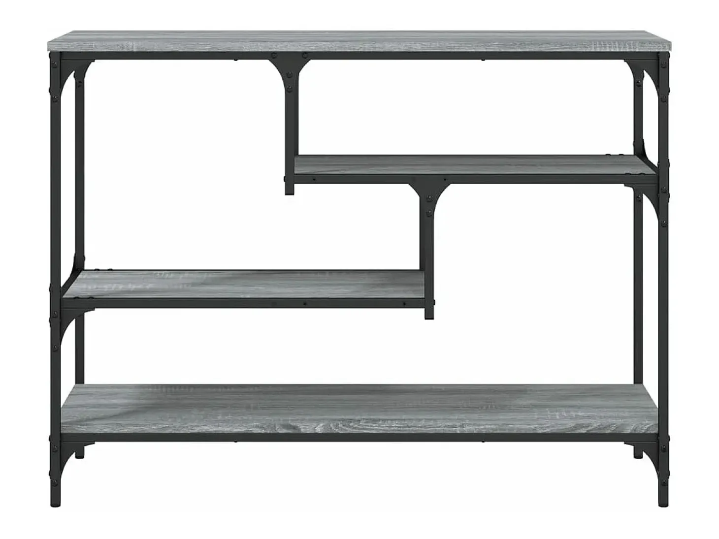 Mesa consola madera de ingeniería gris Sonoma 100x30x75 cm