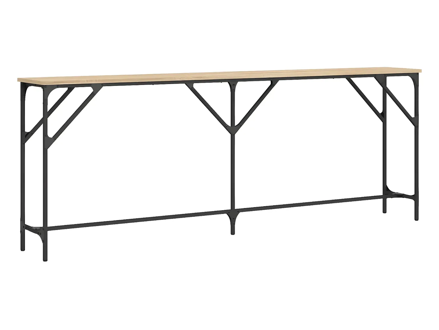 Mesa consola madera de ingeniería roble Sonoma 200x29x75 cm ES580680