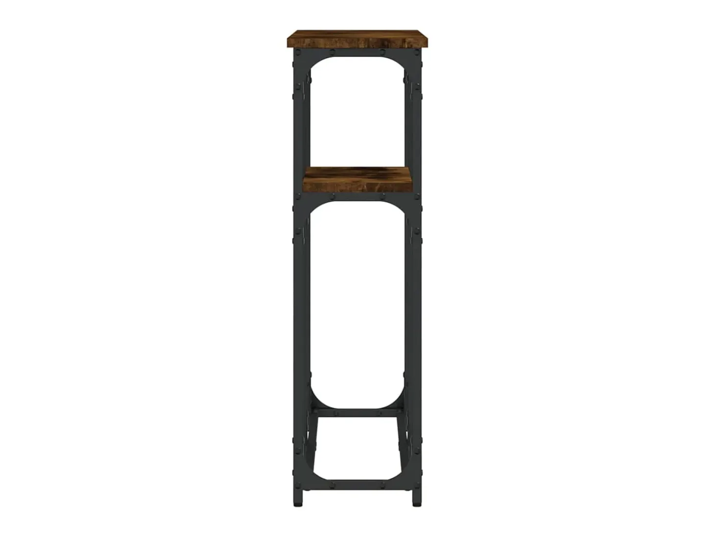 Mesa consola madera de ingeniería roble ahumado 90x22,5x75 cm ES718569