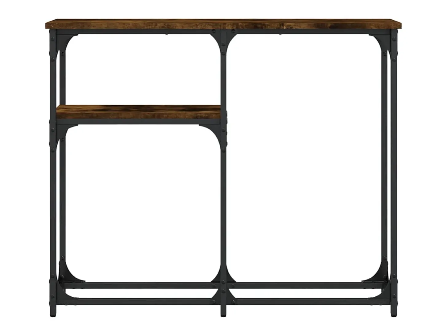 Mesa consola madera de ingeniería roble ahumado 90x22,5x75 cm ES718569