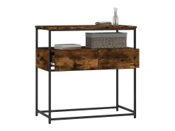 Mesa consola madera de ingeniería roble ahumado 75x40x75 cm