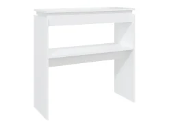 Mesa consola madera de ingeniería blanca 80x30x80 cm ES802873