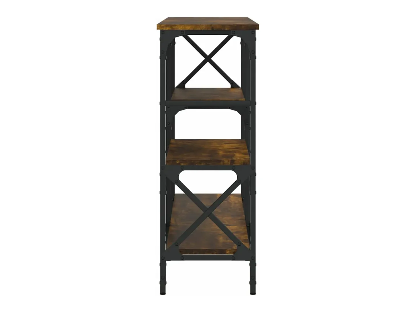 Mesa consola madera de ingeniería roble ahumado 150x29x76,5 cm